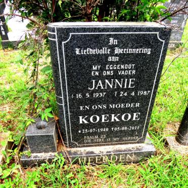 HEERDEN Jannie, van 1937-1987 & Koekoe 1940-2011