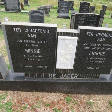 JAGER Frikkie, de 1924-1984 &  Minnie 1928-2014