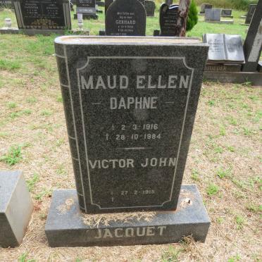 JACQUET Victor John 1915- & Maud Ellen 1916-1984