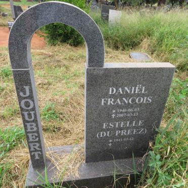 JOUBERT Daniel Francois 1940-2007 & Estelle DU PREEZ 1941-