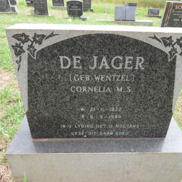 JAGER Cornelia M.S., de nee WENTZEL 1922-1984