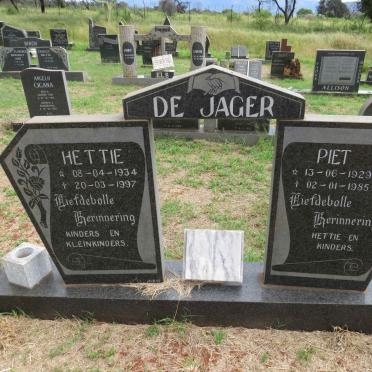 JAGER Piet, de 1929-1985 & Hettie 1934-1997