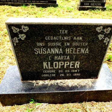 KLOPPER Susanna Helena 1947-1990