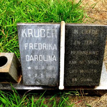 KRUGER Fredrika Carolina 1917-1980
