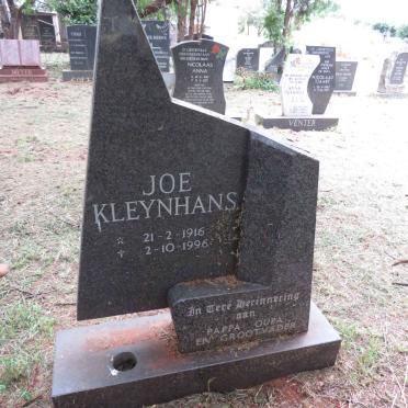 KLEYNHANS Joe 1916-1996
