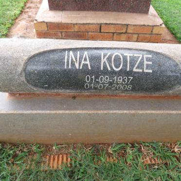 KOTZE Ina 1937-2008