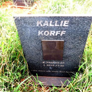 KORFF Kallie 1957-2015