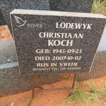 KOCH Lodewyk Christiaan 1945-2007