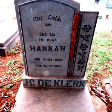 KLERK J.G., de 1928-2000