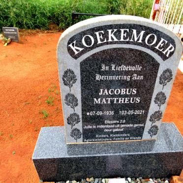 KOEKEMOER Jacobus Mattheus 1936-2021