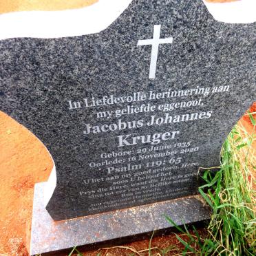 KRUGER Jacobus Johannes 1935-2020