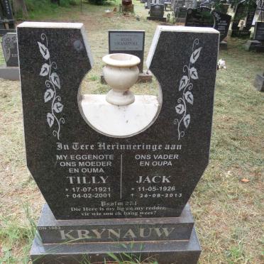 KRYNAUW Jack 1926-2013 & Tilly 1921-2001