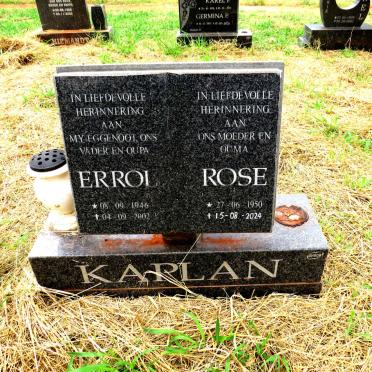 KAPLAN Errol 1946-2002 & Rose 1950-2024