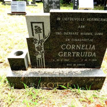 KOTZE Cornelia Gertruida 1910-1991
