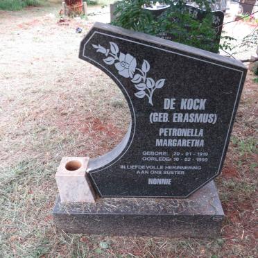 KOCK Petronella Margaretha, de nee ERASMUS 1919-1999