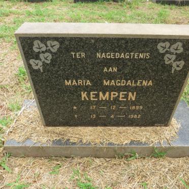 KEMPEN Maria Magdalena 1899-1982