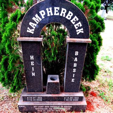 KAMPHERBEEK Hein 1922-2006 :: KAMPHERBEEK Babsie 1933-2002