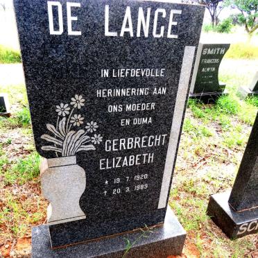 LANGE Gerbrecht Elizabeth, de 1920-1989 