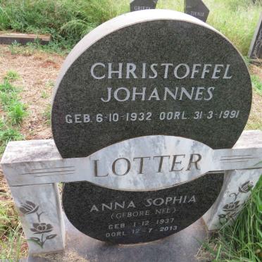 LOTTER Christoffel Johannes 1932-1991 & Anna Sophia NEL 1937-2013
