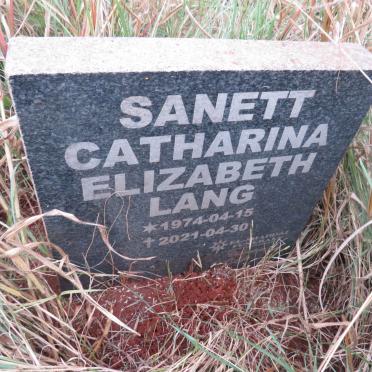 LANG Sanett Catharina Elizabeth 1974-2021