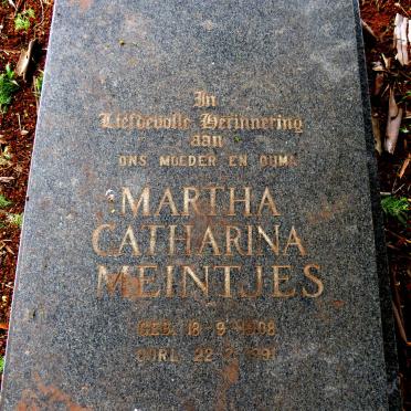 MEINTJES Martha Catharina 1908-1991