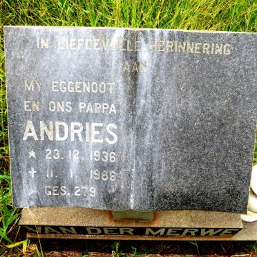 MERWE Andries, van der 1938-1986