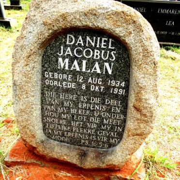 MALAN Daniel Jacobus 1934-1991