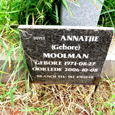 MOOLMAN Annatjie 1971-2006