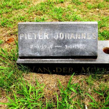 MERWE Pieter Johannes, van der 1914-1980