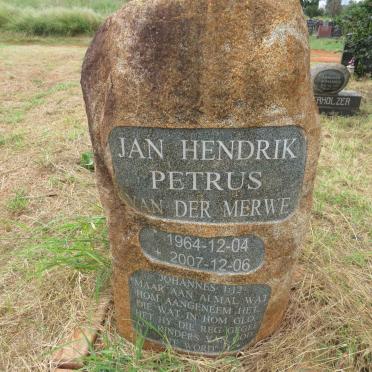MERWE Jan Hendrik Petrus, van der 1964-2007