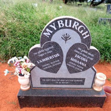 MYBURGH Lambertus 1948-2013 & Jacoba Susanna 1948-2016