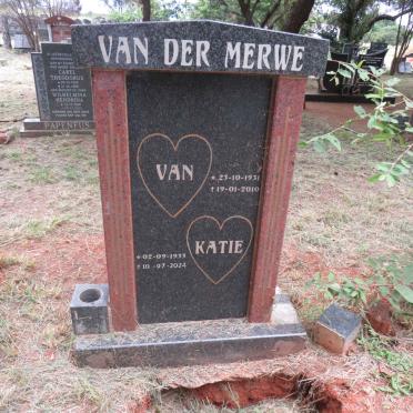 MERWE Van, van der 1931-2010 & Katie 1933-2024