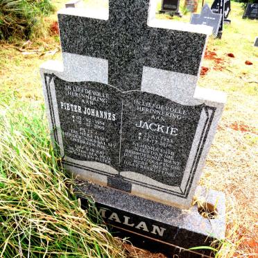 MALAN Pieter Johannes 1954-2009 & Jackie 1953-2016