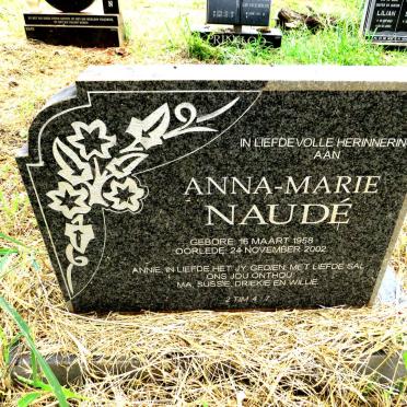 NAUDE Anna-Marie 1958-2002