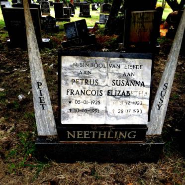 NEETHLING Petrus Francois 1925-1991 & Susanna Elizabetha 1923-1993