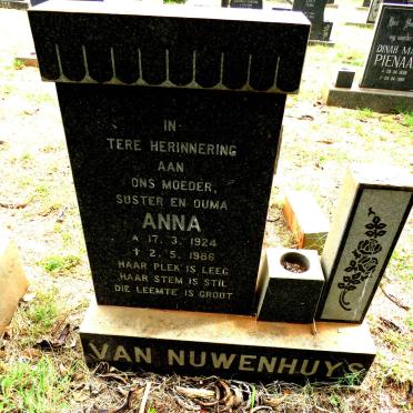 NUWENHUYS Anna, van 1924-1986