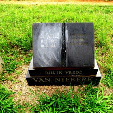 NIEKERK A.P. Attie, van 1946-1981