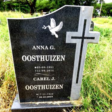 OOSTHUIZEN Carel J. 1946-2023 & Anna G. 1951-2014