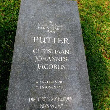 PUTTER Christiaan Johannes Jacobus 1998-2022