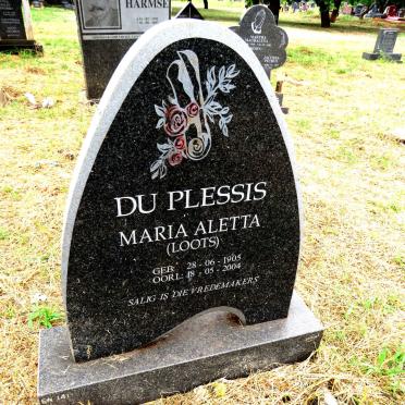PLESSIS Maria Aletta, du nee LOOTS 1905-2004
