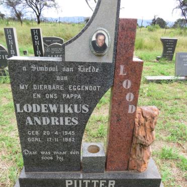PUTTER Lodewikus Andries 1945-1982