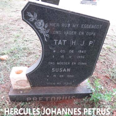 PRETORIUS H.J.P. 1945-1996 & Susan 1950-