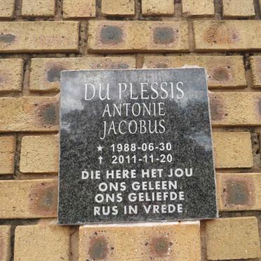 PLESSIS Antonie Jacobus, du 1988-2011