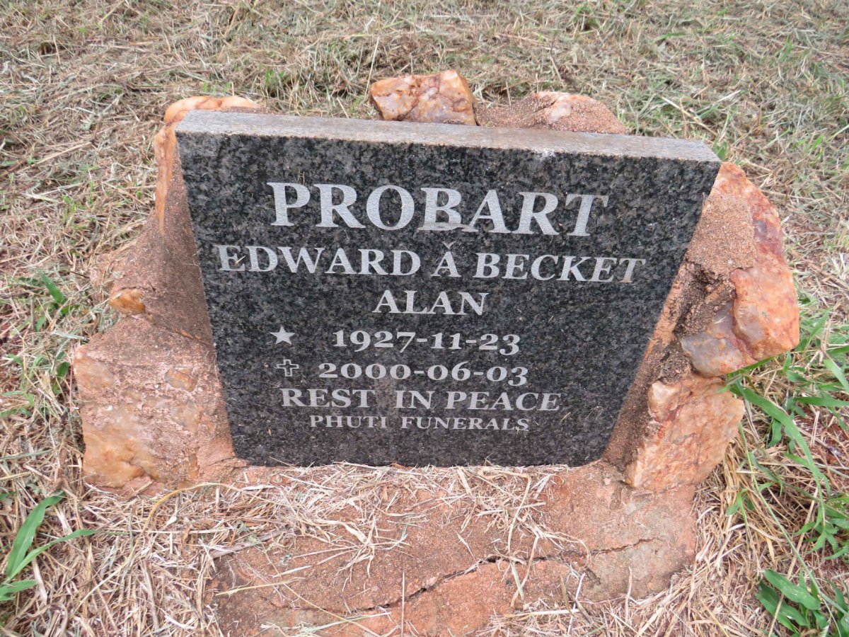 PROBART Edward A Becket Alan 1927-2000