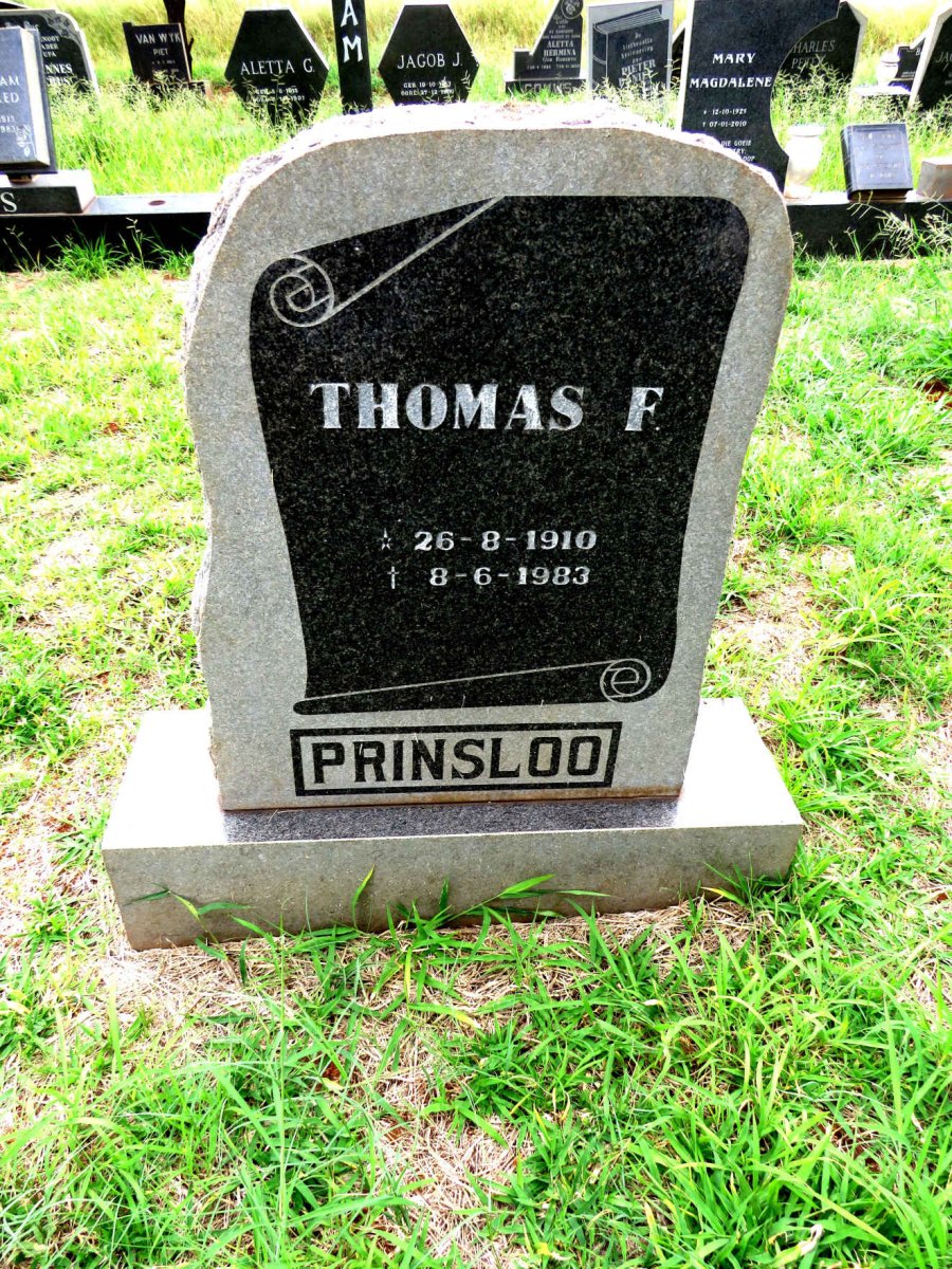 PRINSLOO Thomas F. 1910-1983