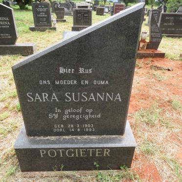 POTGIETER Sara Susanna 1903-1993