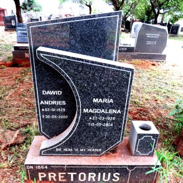 PRETORIUS Dawid Andries 1929-2000 & Maria Magdalena 1929-2004