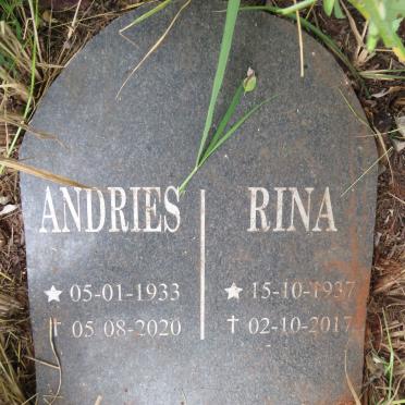 PRETORIUS Andries 1933-2020 & Rina 1937-2017