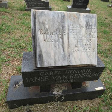 RENSBURG Carel Hendrik, Janse van 