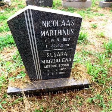 RENSBURG Nicolaas Marthinus, Jansen van 1923-2001 & Susara Magdalena BOSCH 1927-1992